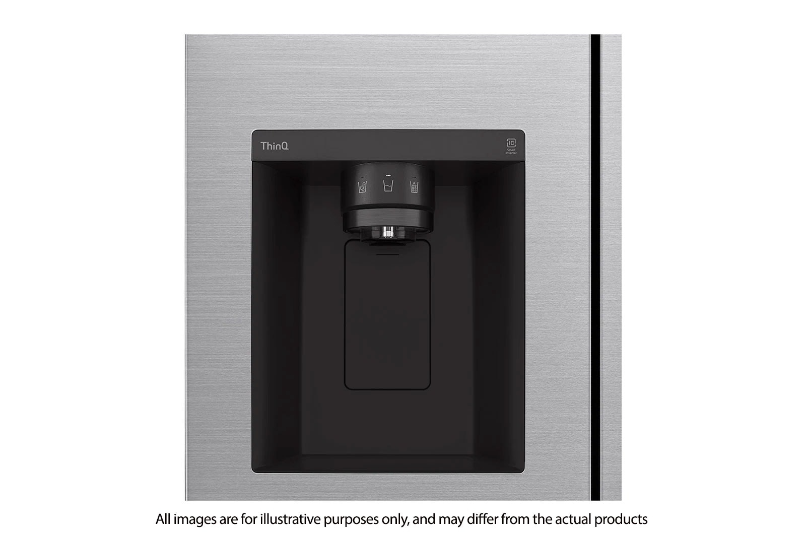 LG 617L side-by-side-fridge with Smart Inverter Compressor™ in Platinum Silver, GS-L6172PZ
