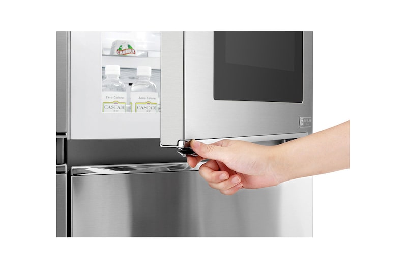 LG 626L side-by-side-fridge with InstaView in Noble Steel, GS-Q6278NS