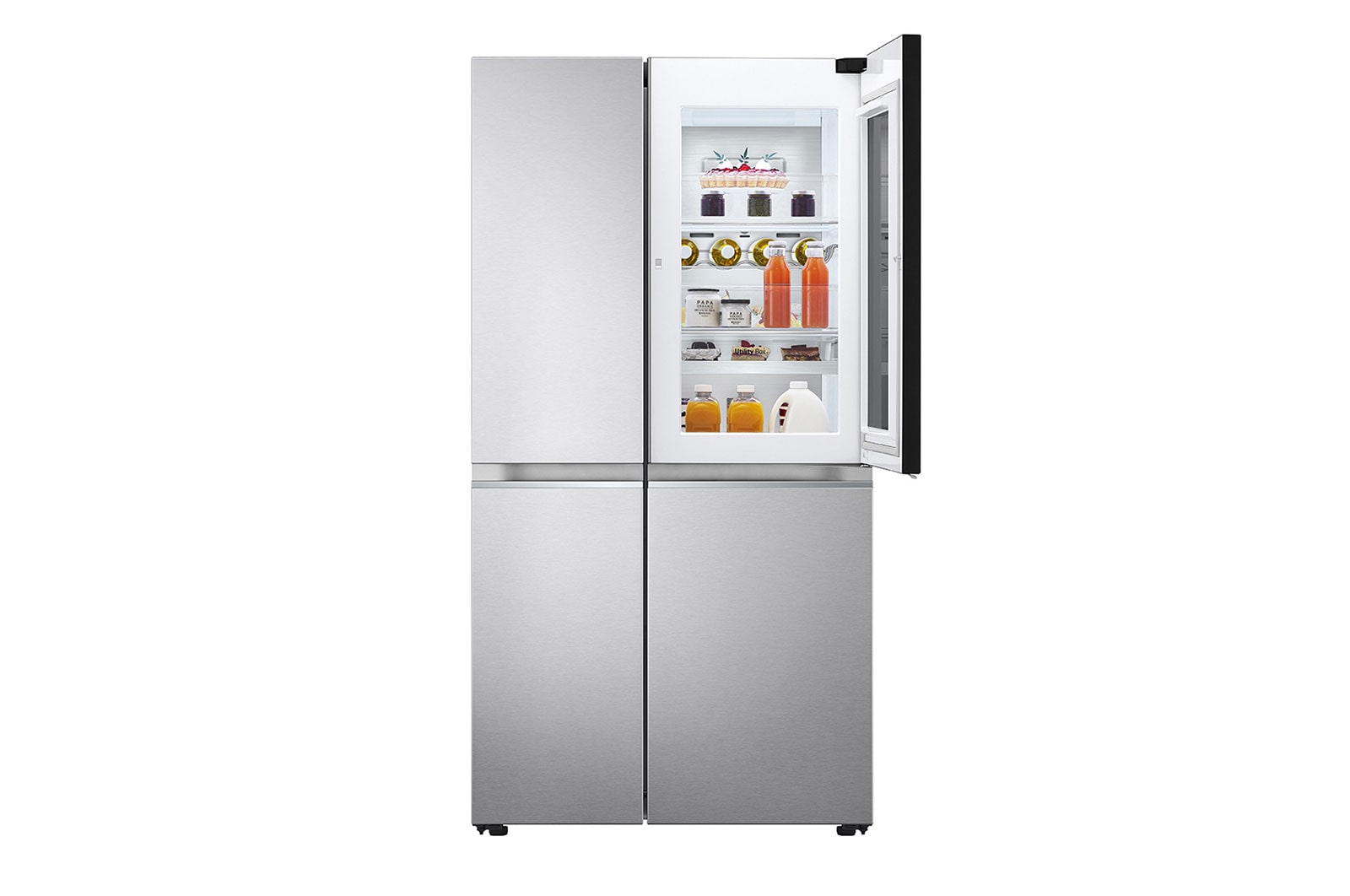 LG 647L side-by-side-fridge with InstaView® Door-in-Door™ in New Noble Steel, GS-Q6472NS