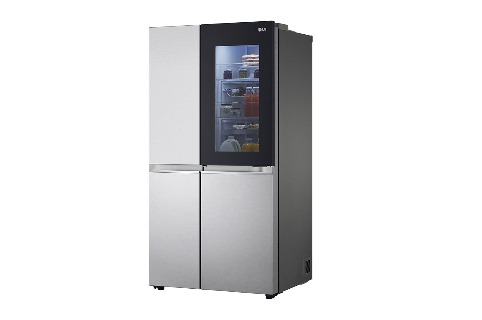 LG 647L side-by-side-fridge with InstaView® Door-in-Door™ in New Noble Steel, GS-Q6472NS