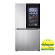 LG 647L side-by-side-fridge with InstaView Door-in-Door™ in New Noble Steel, GS-Q6472NS