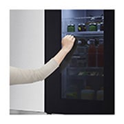 LG 647L side-by-side-fridge with InstaView® Door-in-Door™ in New Noble Steel, GS-Q6472NS