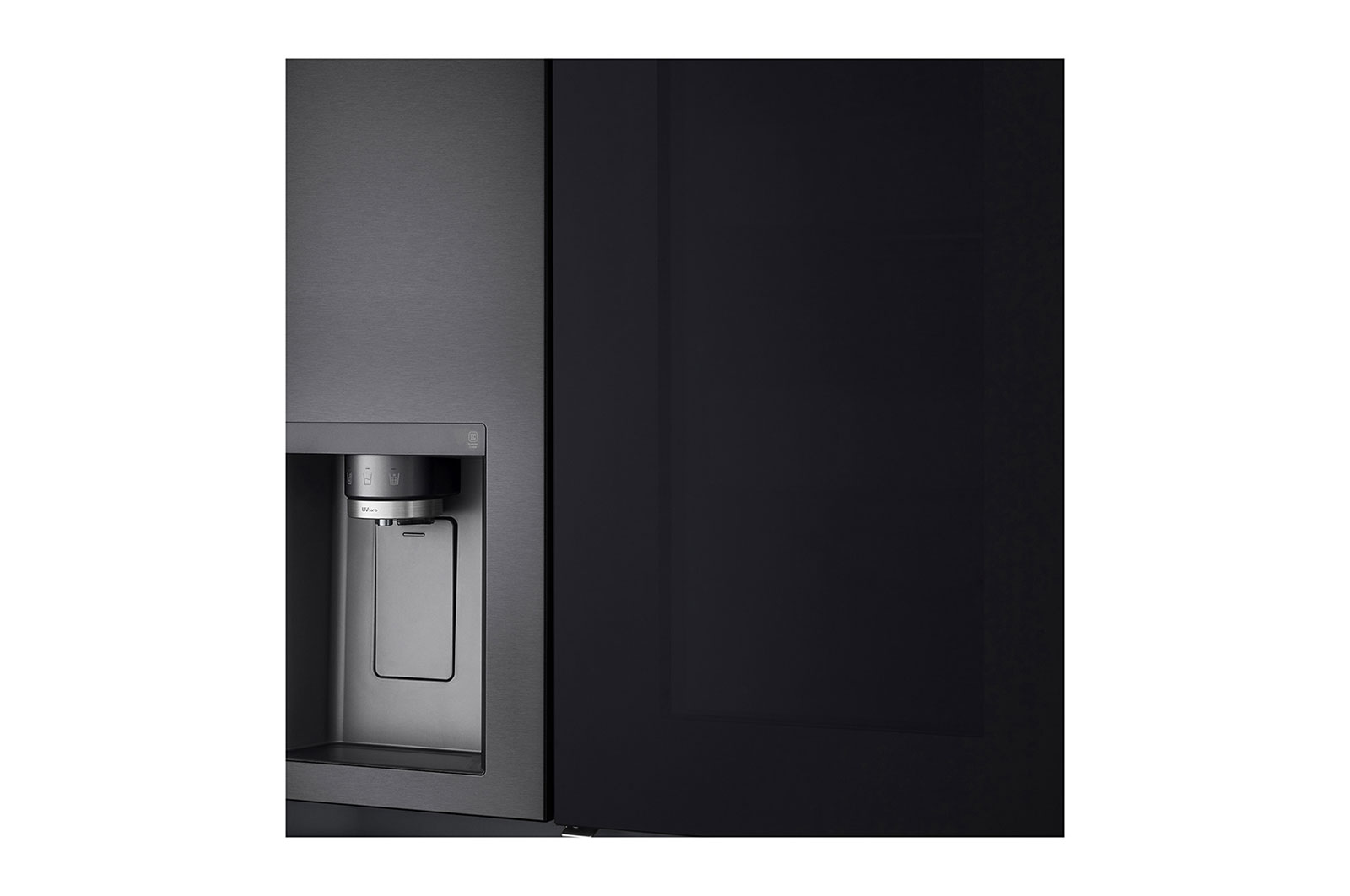 LG  598L side-by-side-fridge with InstaView® Door-in-Door™ in Matt Black, GS-X5982MC