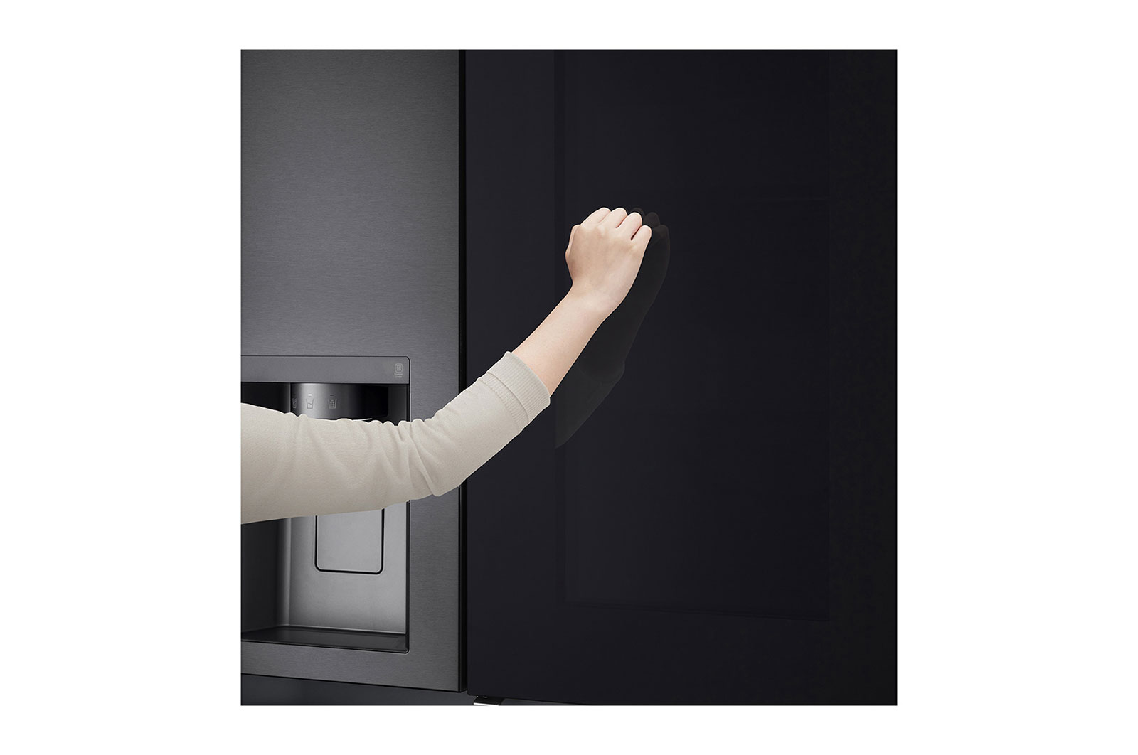 LG  598L side-by-side-fridge with InstaView® Door-in-Door™ in Matt Black, GS-X5982MC