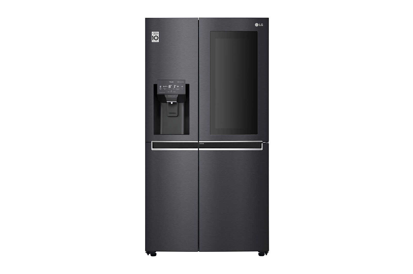 LG 601L side-by-side-fridge with InstaView Door-in-Door™ in Matt Black, GS-X6010MC