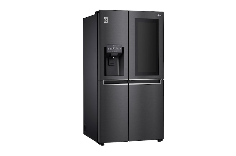 LG 601L side-by-side-fridge with InstaView Door-in-Door™ in Matt Black, GS-X6010MC