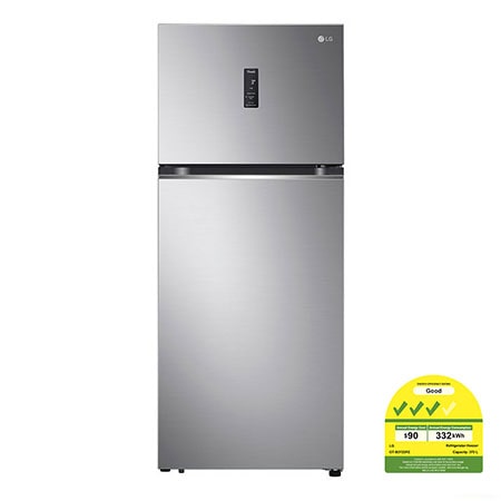 KG KTRーLG 375L Top Freezer with LG ThinQ™ in Platinum silver | LG SG
