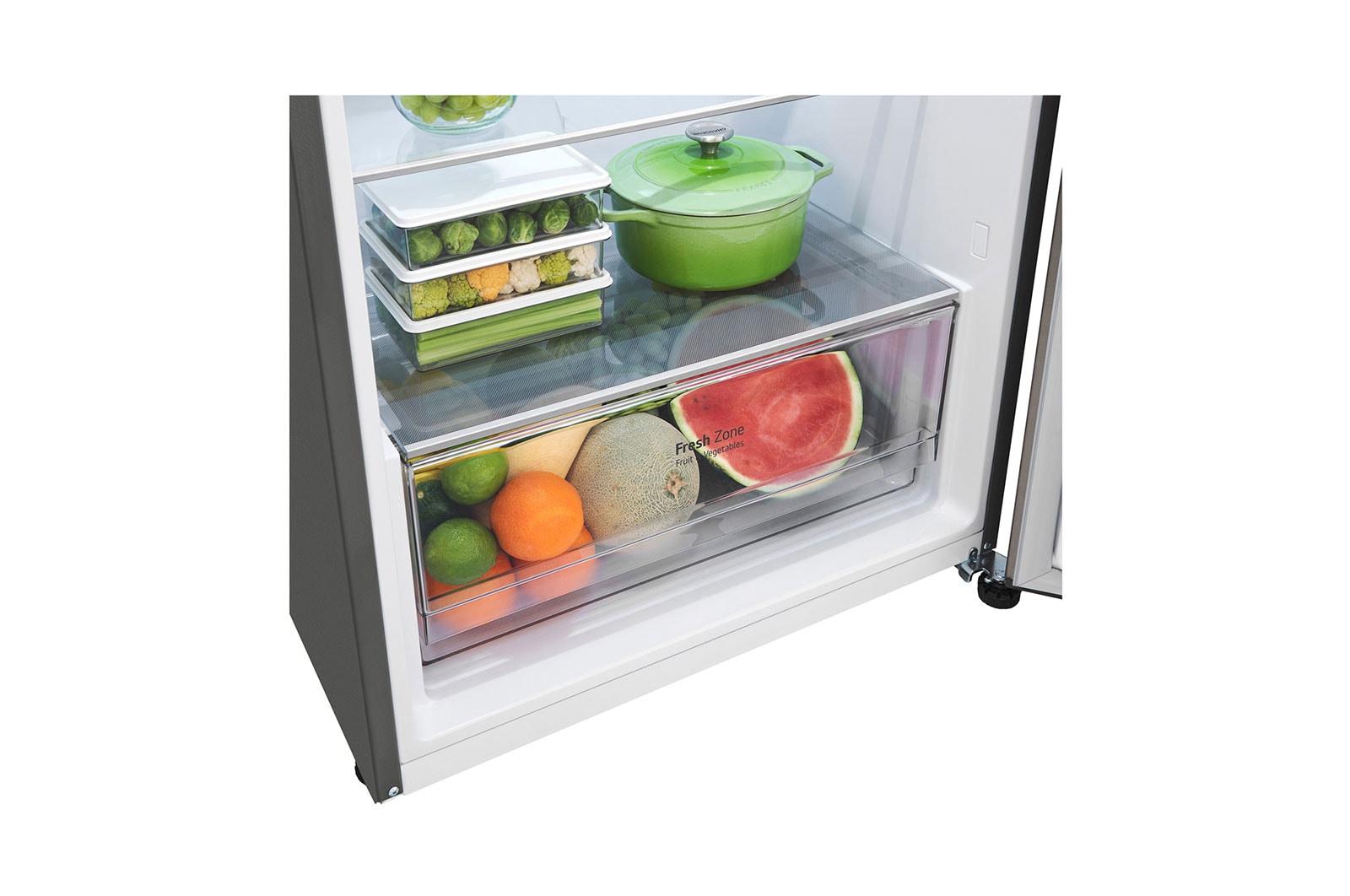 LG 375L Top Freezer Refrigerator with Smart Inverter Compressor™ in Platinum silver, GT-B3722PZ