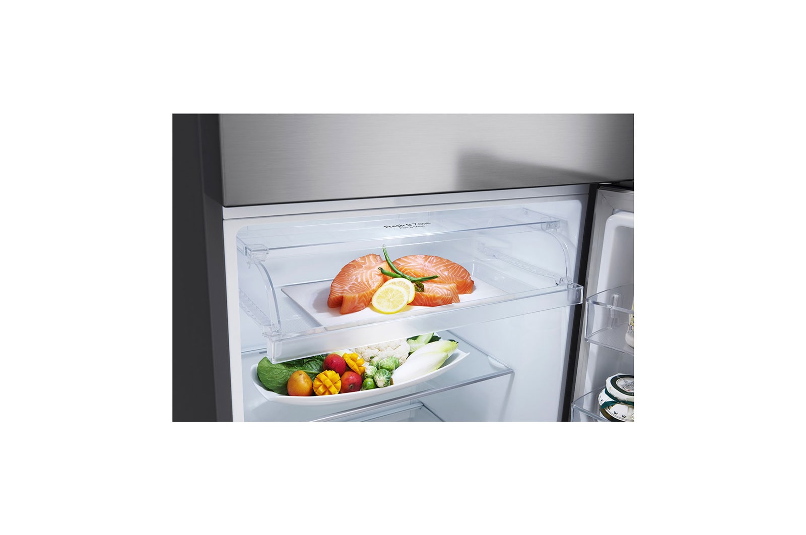 LG 375L Top Freezer Refrigerator with Smart Inverter Compressor™ in Platinum silver, GT-B3722PZ