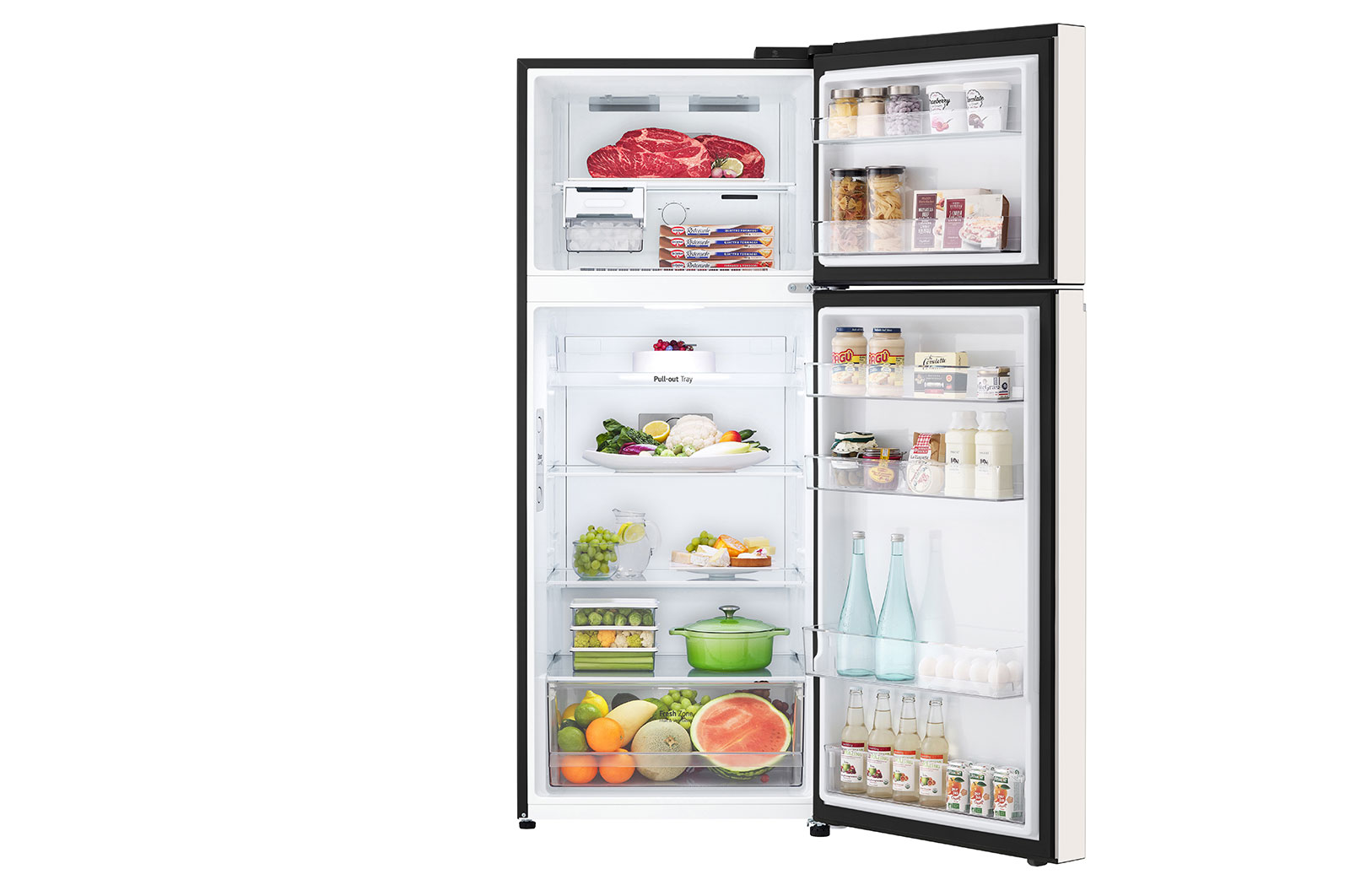 LG 395L Top Freezer with Smart Inverter Compressor™ in Objet Collection Beige, GT-B3952BN