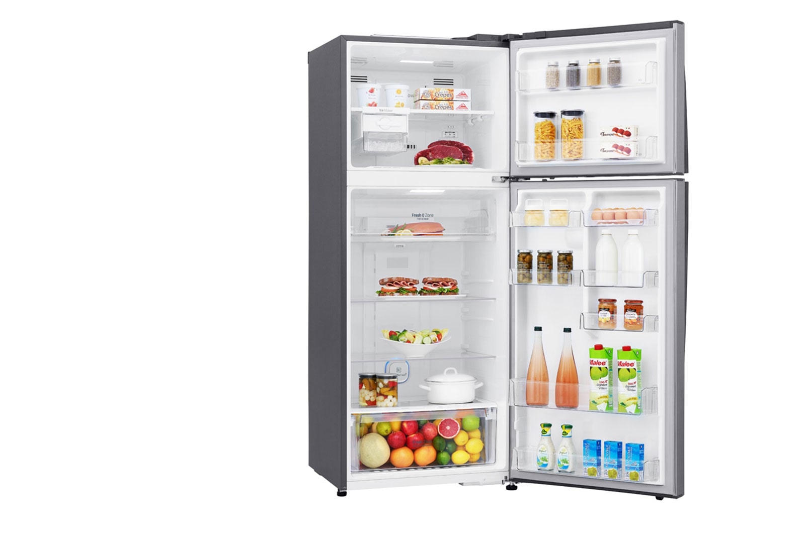 LG 438L Top Freezer with Inverter Linear Compressor in Platinum Silver, GT-B4387PZ