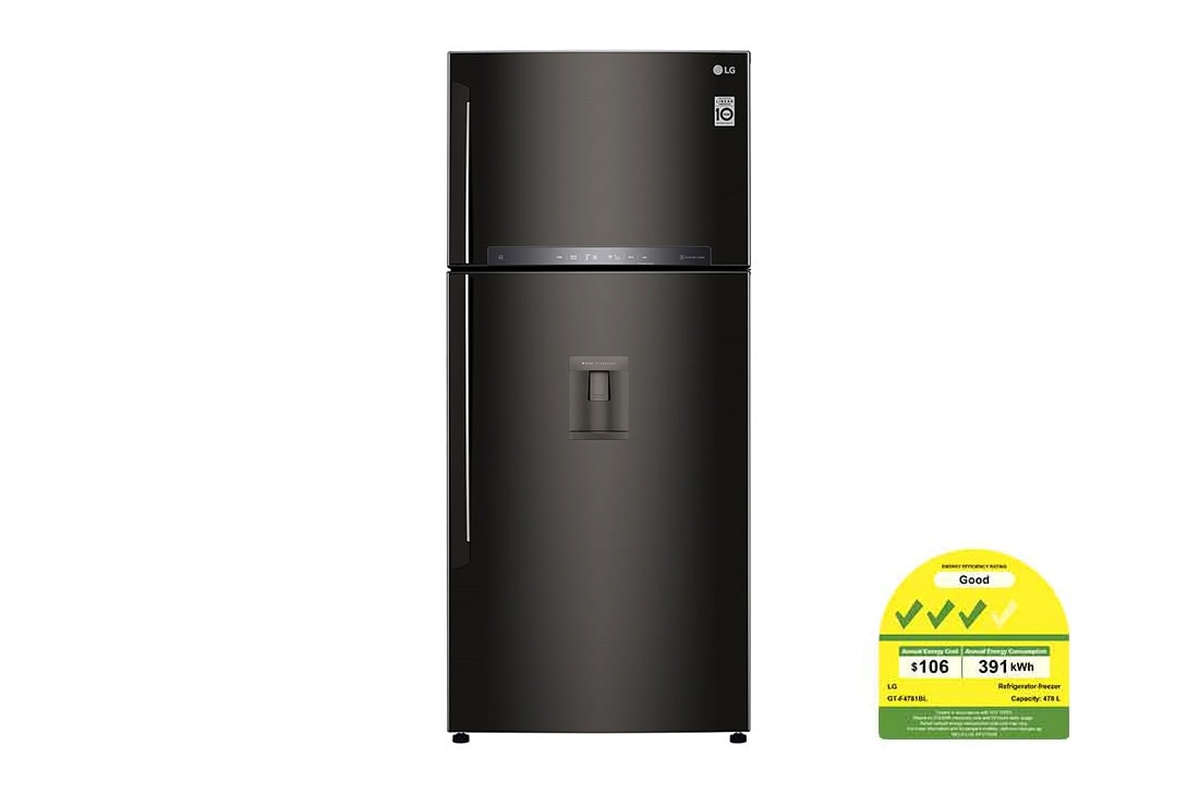 LG 478 L Top Freezer with Inverter Compressor in Black Steel, GT-F4781BL