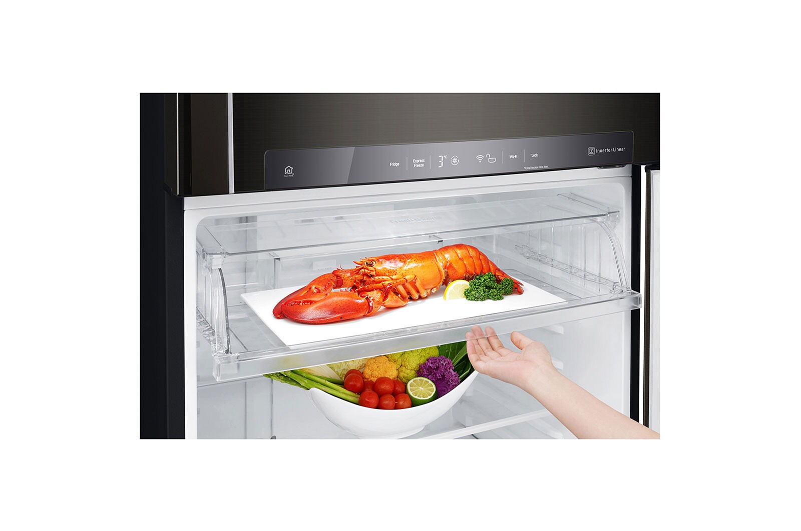 LG 478 L Top Freezer with Inverter Compressor in Black Steel, GT-F4781BL