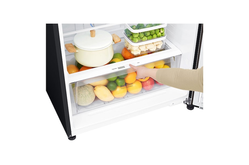 LG 478 L Top Freezer with Inverter Compressor in Black Steel, GT-F4781BL