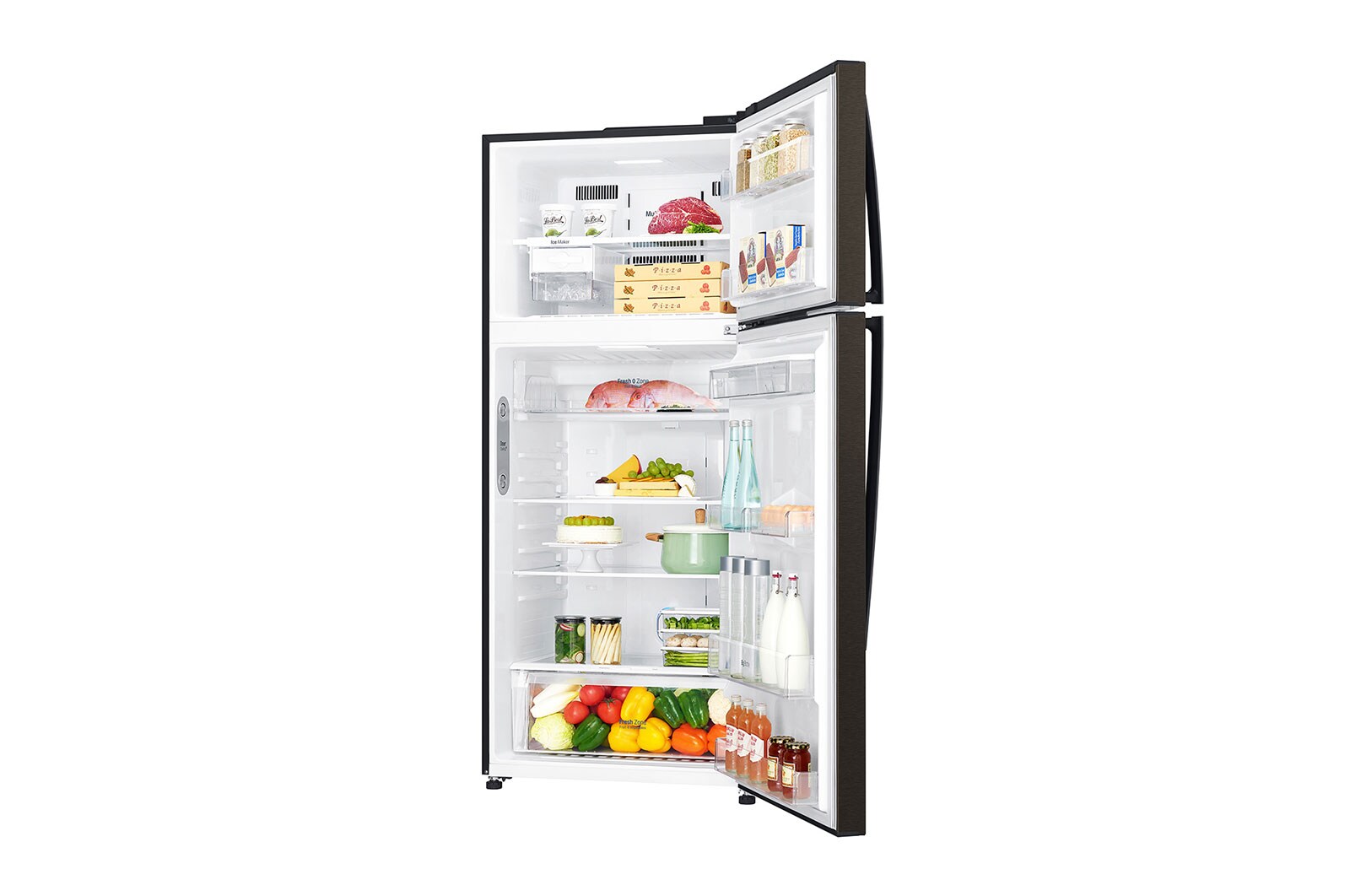 LG 478 L Top Freezer with Inverter Compressor in Black Steel, GT-F4781BL