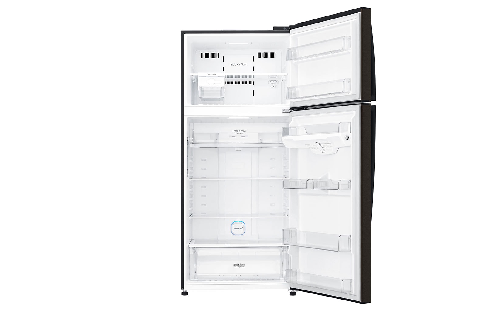 506L Top Freezer with Door Cooling in Black Steel LG SG