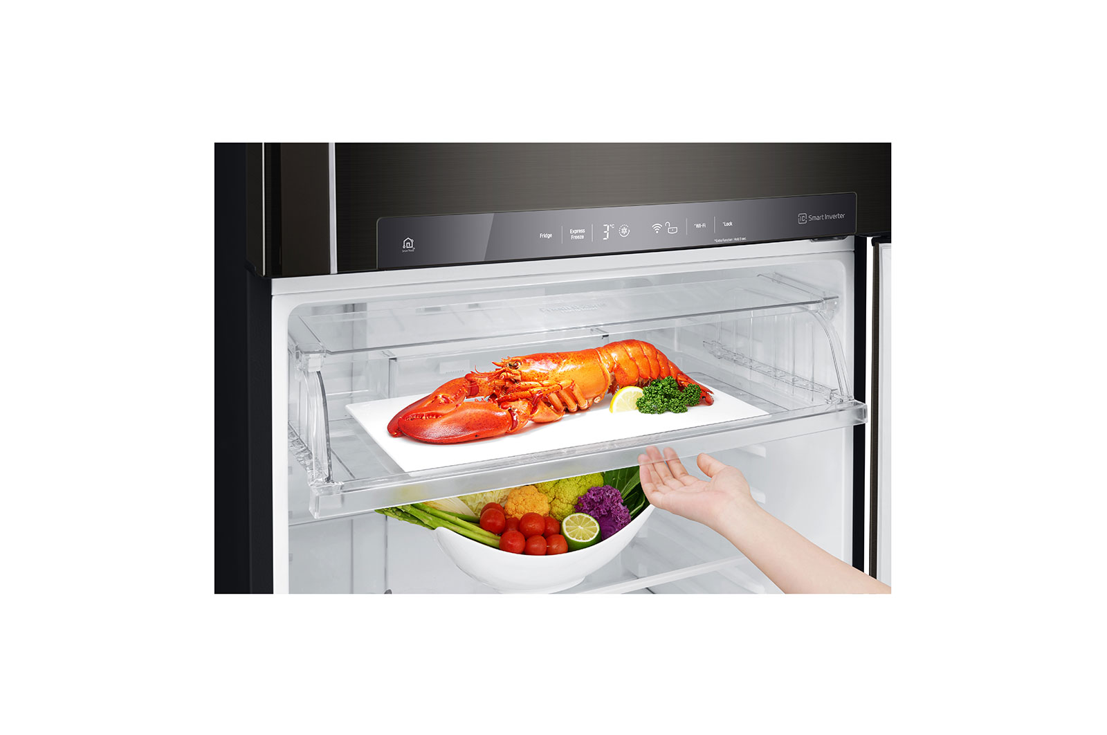 LG 506L Top Freezer with Smart Inverter Compressor™ in Black Steel, GT-M5093BL