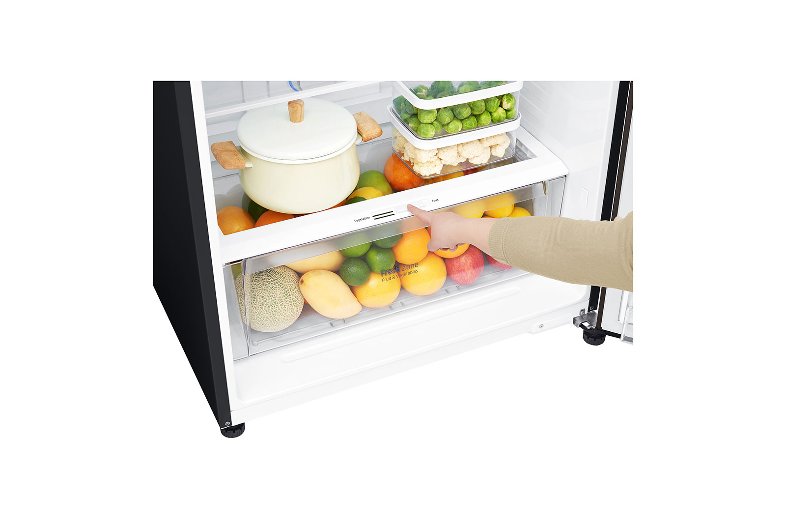 LG 506L Top Freezer with Smart Inverter Compressor™ in Black Steel, GT-M5093BL