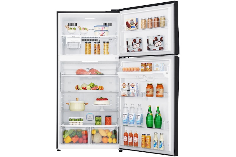 LG 592L Top Freezer with Smart Inverter Compressor™ in Black Steel, GT-M5967BL