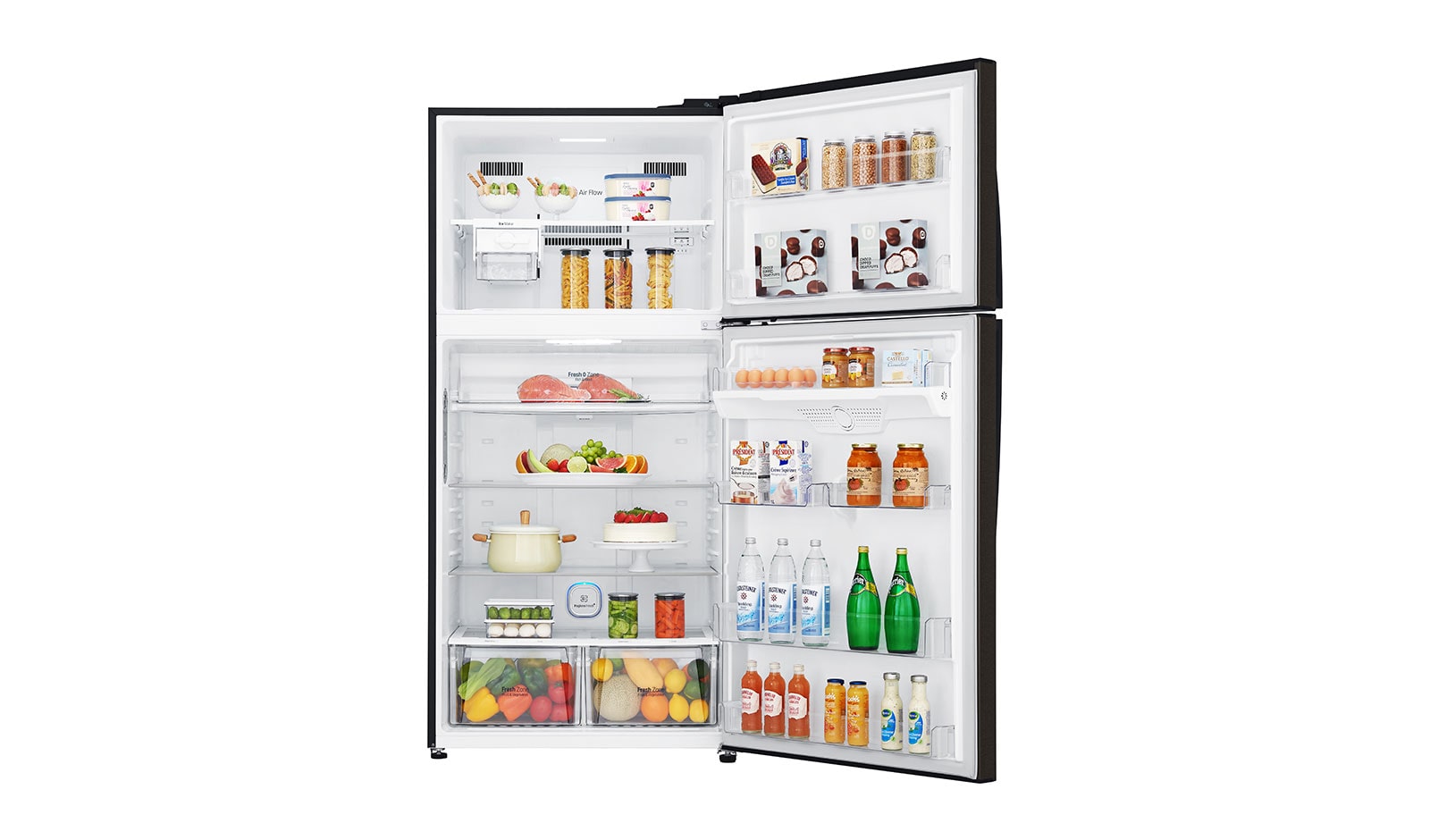 LG 592L Top Freezer with Smart Inverter Compressor™ in Black Steel, GT-M5967BL