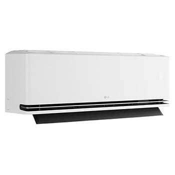 Left side view of the LG AI Air wall-mounted unit with the vane open