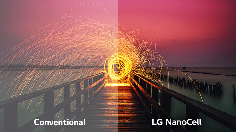 Comparison of image quality between conventional and Full Array Dimming with flame image