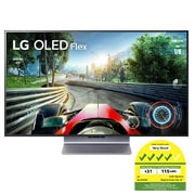 LG OLED Flex Gaming TV | Flexible Curved Display | Small TV | Gaming & PC room setup | Console TV | Ultra HD 4K resolution | AI ThinQ, 42LX3QPSA