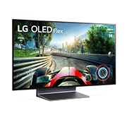 LG OLED Flex Gaming TV | Flexible Curved Display | Small TV | Gaming & PC room setup | Console TV | Ultra HD 4K resolution | AI ThinQ, 42LX3QPSA