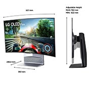 LG OLED Flex Gaming TV | Flexible Curved Display | Small TV | Gaming & PC room setup | Console TV | Ultra HD 4K resolution | AI ThinQ, 42LX3QPSA