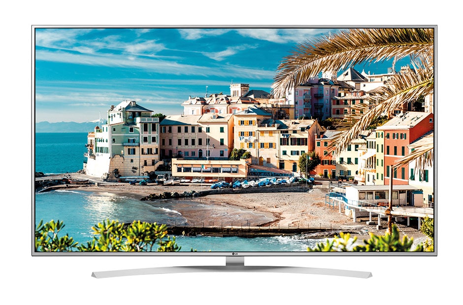 Front view of LG 49” SUPER UHD TV 49UH770T