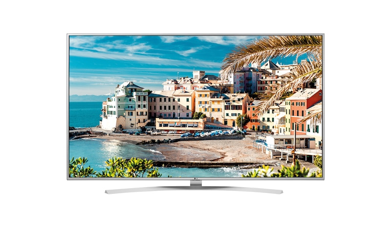 Front view of LG 49” SUPER UHD TV 49UH770T