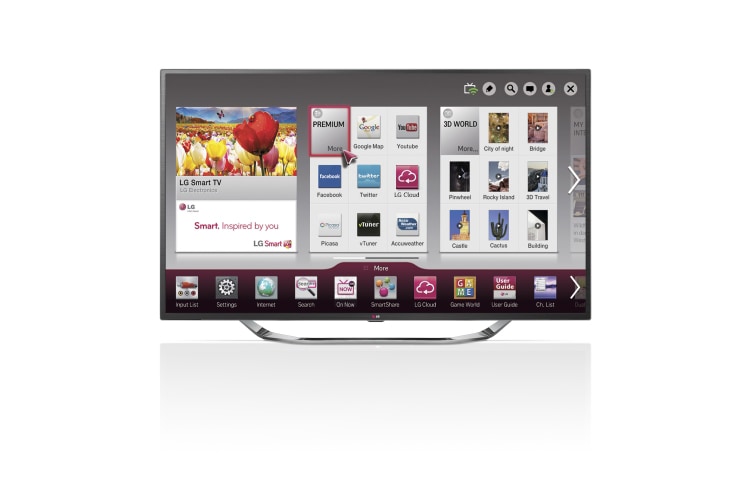 Front view of LG 55 inch CINEMA 3D Smart TV LA690T 55LA690T
