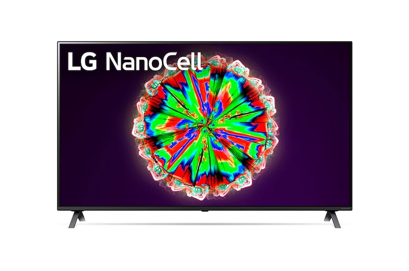 Front view of LG NANO80 55" NanoCell 4K TV 55NANO80TNA