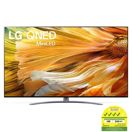 A front view of the LG QNED TV