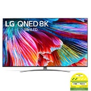 A front view of the LG QNED TV