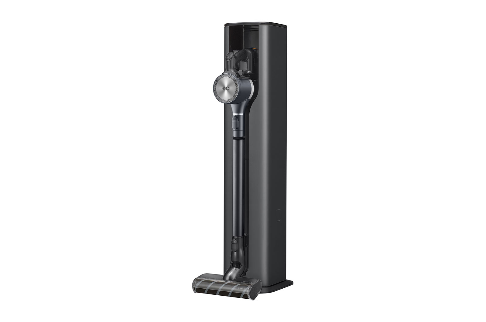 LG Objet Collection | LG CordZero® A9 Kompressor™ Cordless Handstick with All-in-One Tower™ (Calming Grey), A9T-AUTO