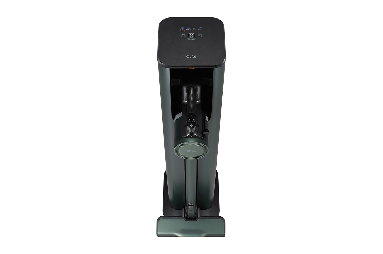 LG Objet Collection | LG CordZero® A9 Kompressor™ Cordless Handstick with All-in-One Tower™ (Calming Green), A9T-STEAM