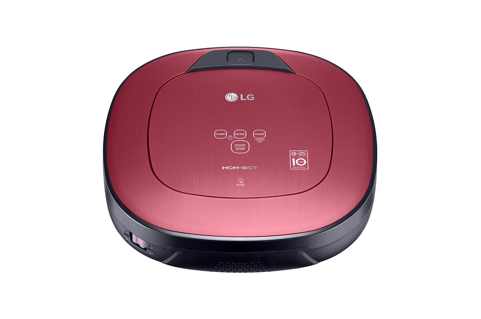 LG Hom-Bot Square Robotic Vacuum Cleaner in Metal Red, VR66800VWP