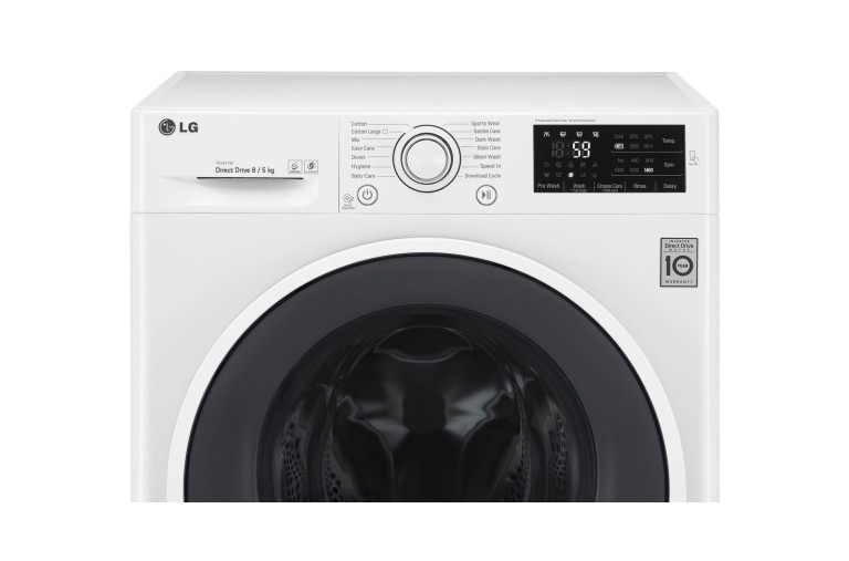 LG 8kg, 6 Motion Inverter Direct Drive Front Load Washing Machine with TurboWash™, F1408DC3W