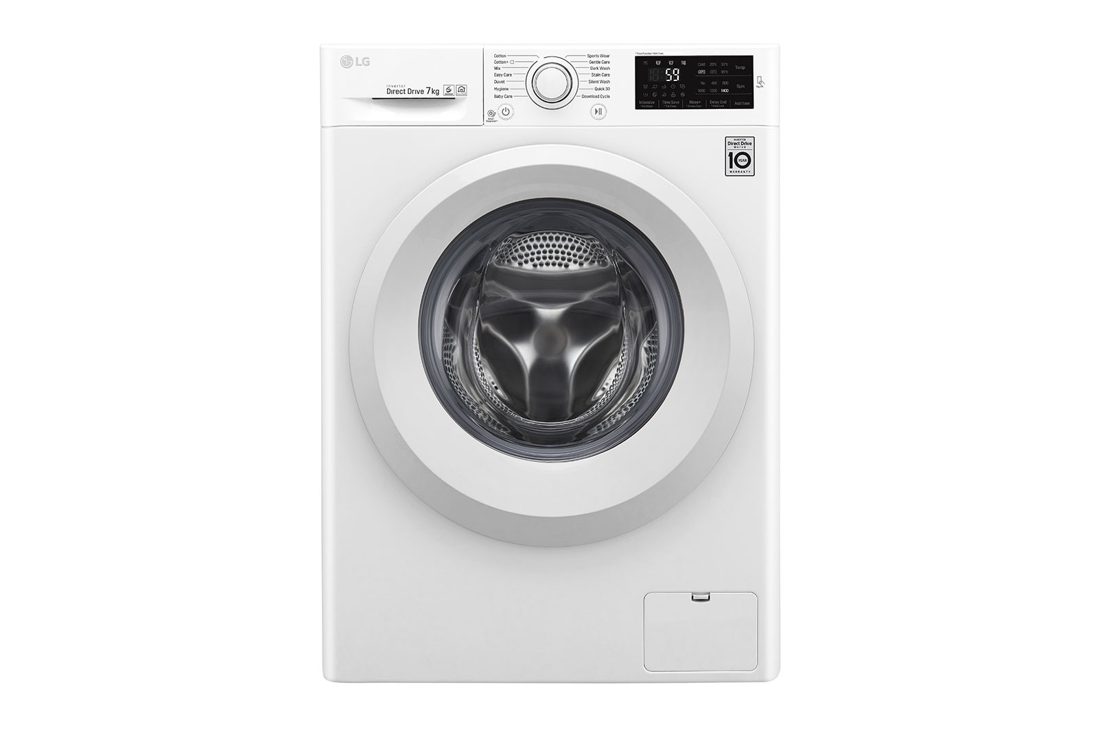 Front view of 7kg, 6 Motion Inverter Direct Drive Front Load Washing Machine FC1270N5W