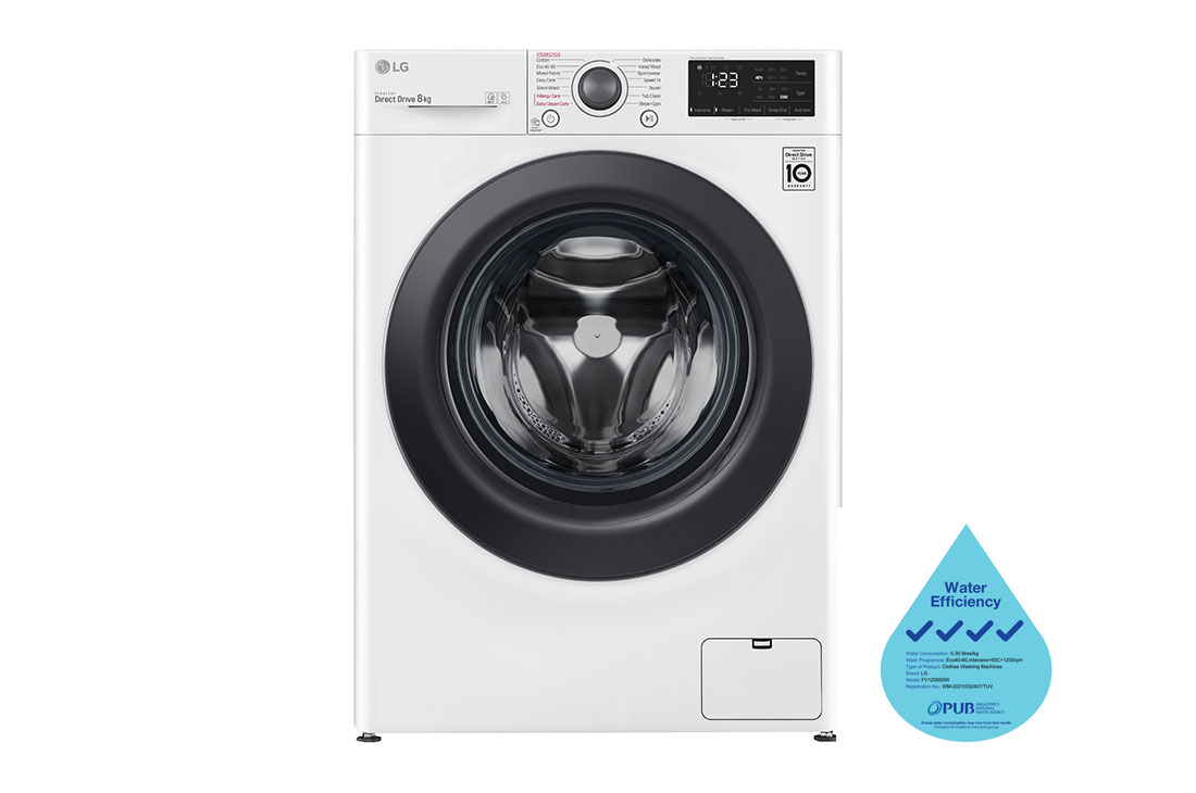 8kg AI DD Front Load Washing Machine FV1208S5W LG SG