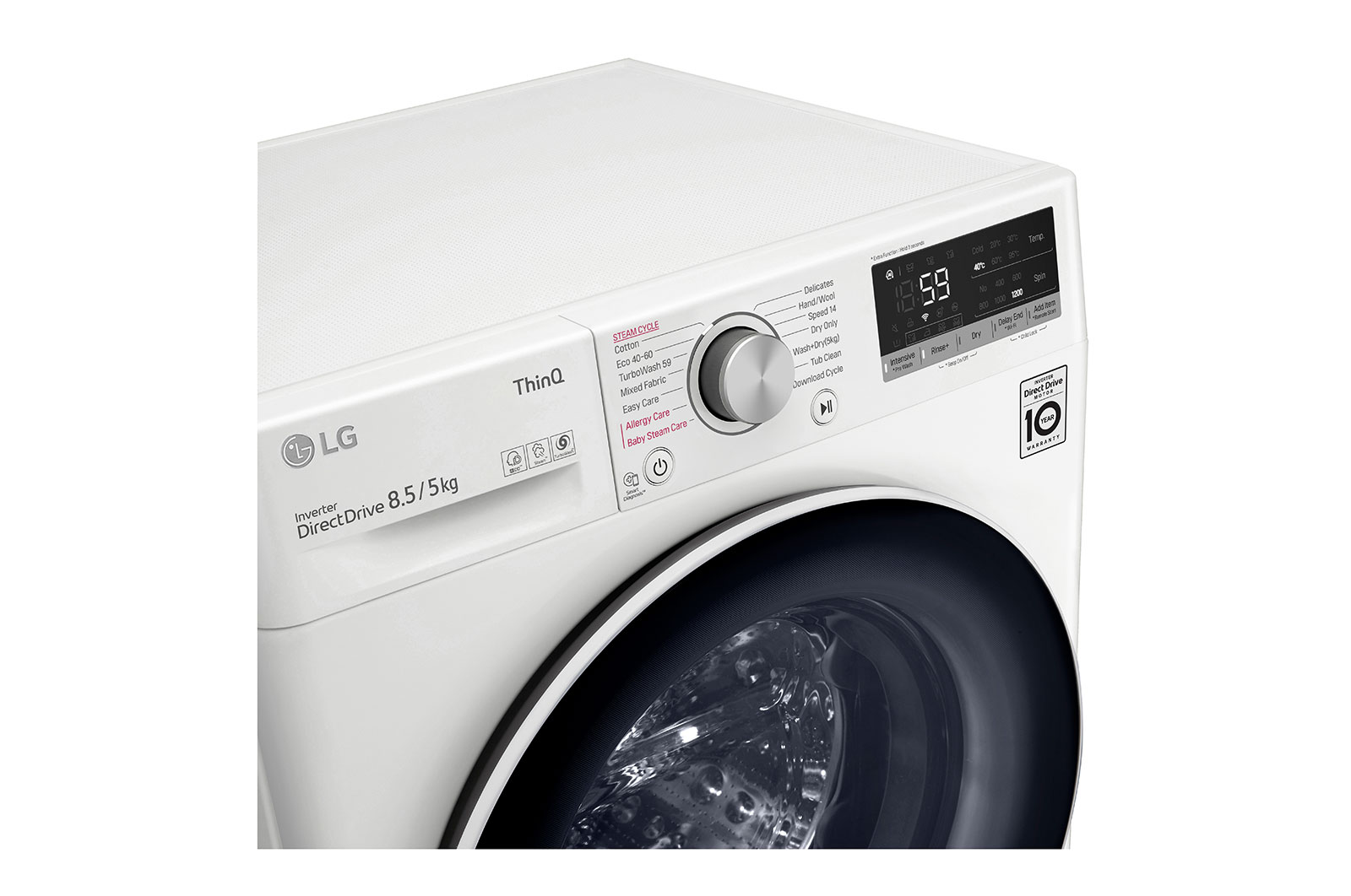 LG Front Load Washer Dryer with AI Direct Drive™, 8.5/5KG, FV1285H4W