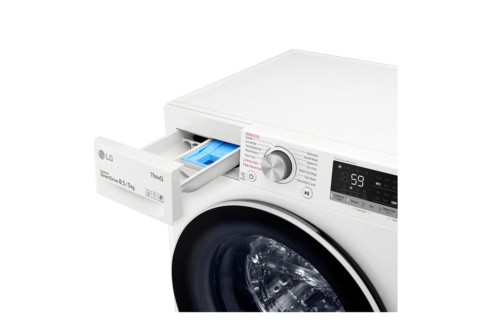 LG Front Load Washer Dryer with AI Direct Drive™, 8.5/5KG, FV1285H4W