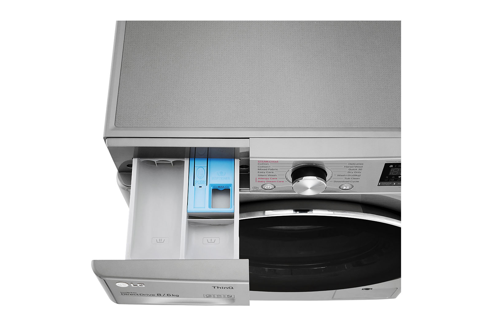 LG 8/6kg, AI DD™ Front Load Washer Dryer, FV1408H4V