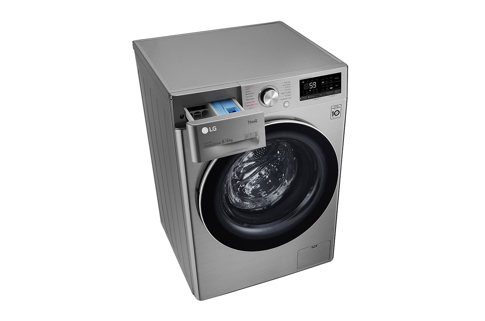 LG 8/6kg, AI DD™ Front Load Washer Dryer, FV1408H4V
