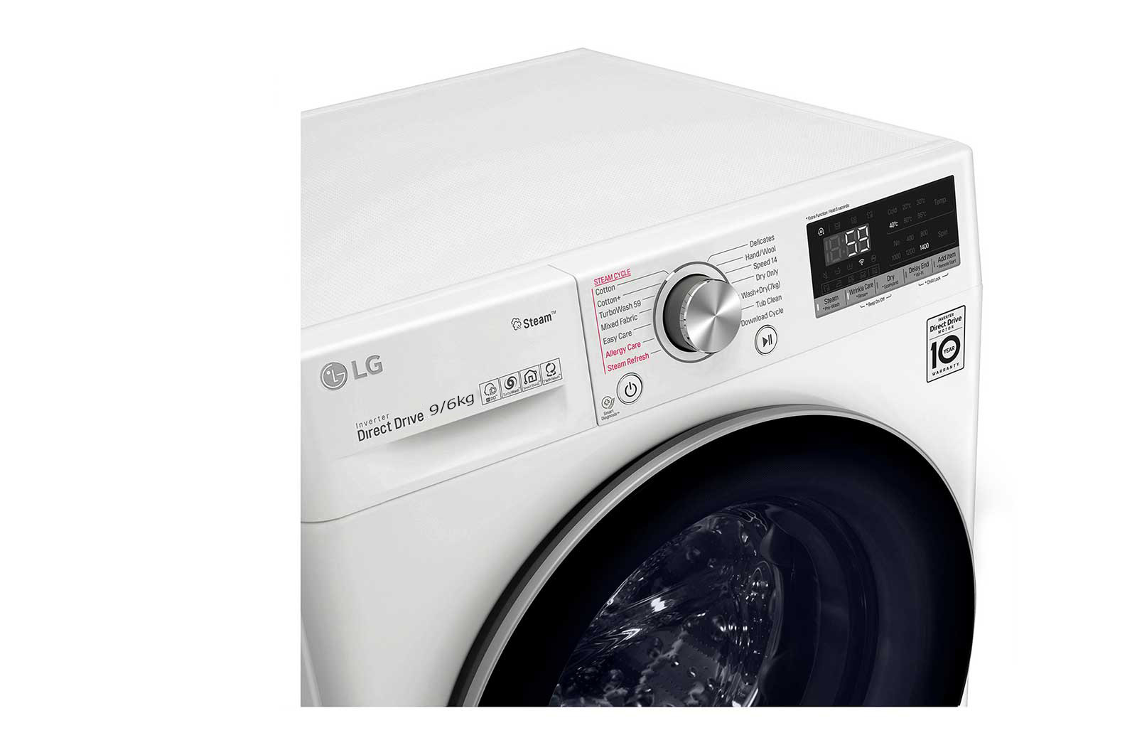LG 9/6kg, AI Direct Drive Front Load Washer Dryer, FV1409H3W