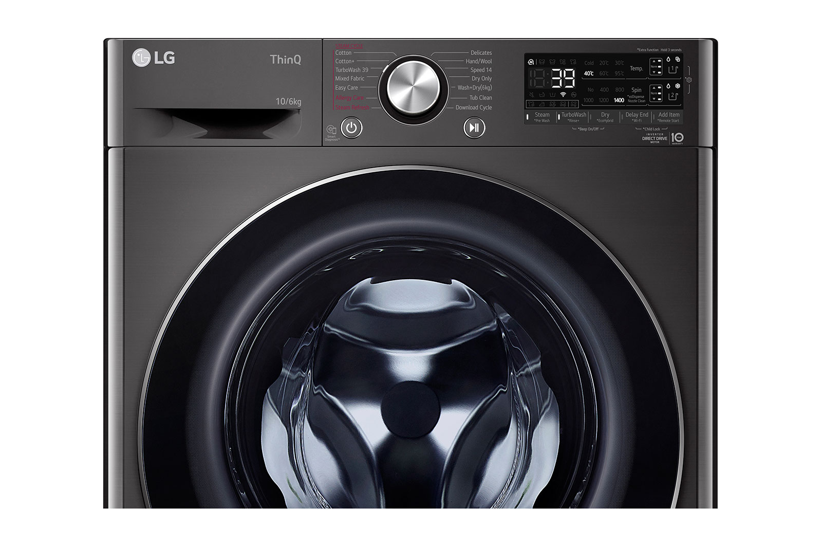 LG 10/6kg, AI Direct Drive Front Load Washer Dryer, FV1410H3BA