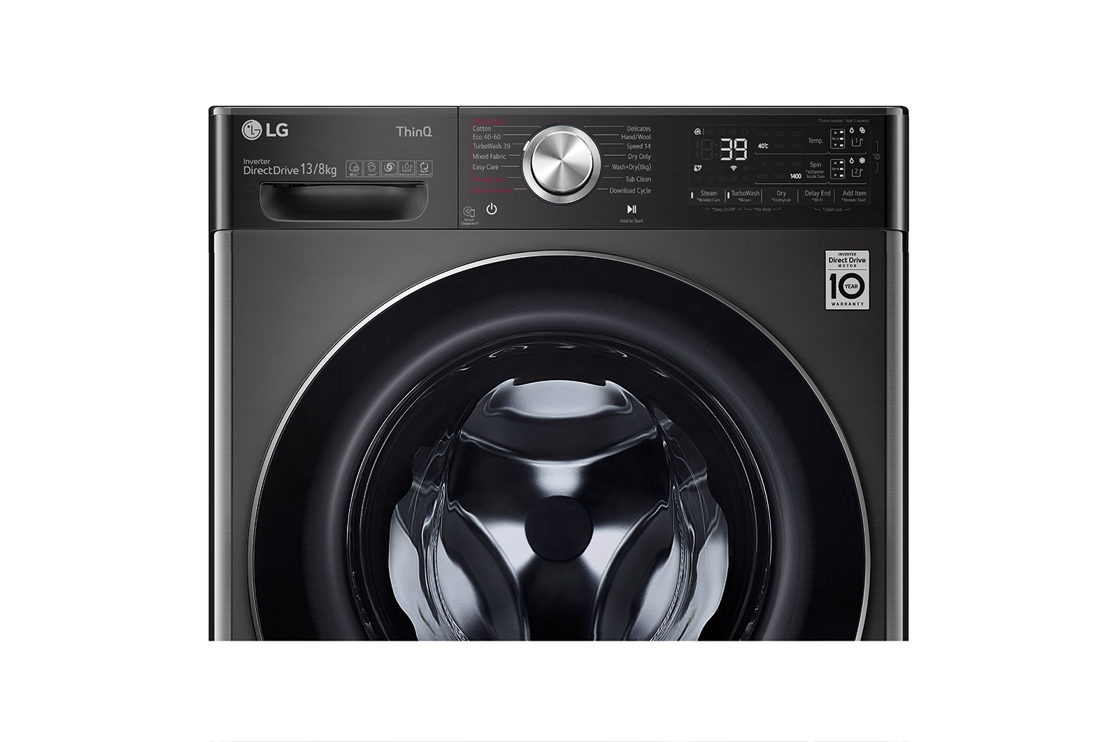 LG 13/8kg, AI Direct Drive Front Load Washer Dryer, FV1413H2BA