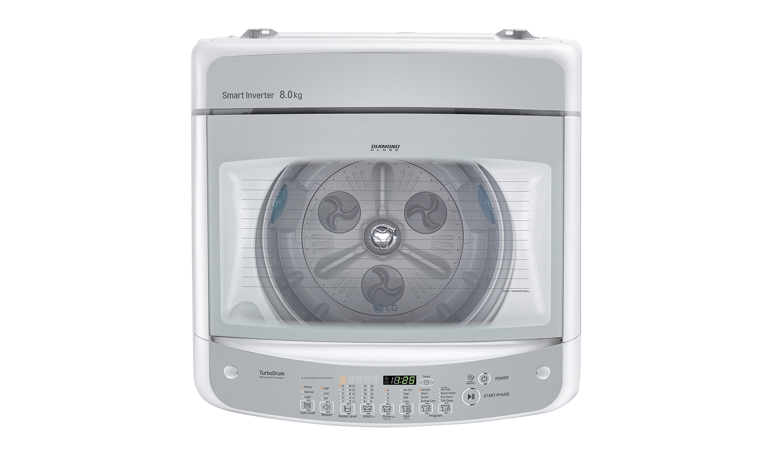 LG 8kg, Smart Inverter Top Load Washing Machine, T2108VSAW