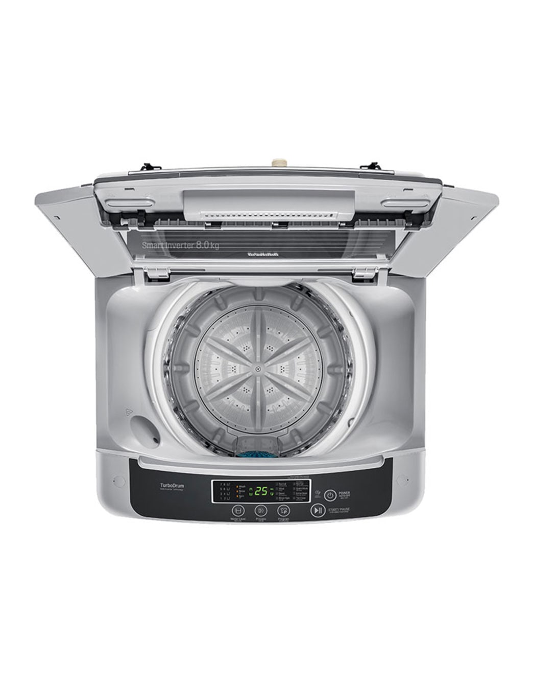 8KG Smart Inverter Top Load Washing Machine, Silver LG SG